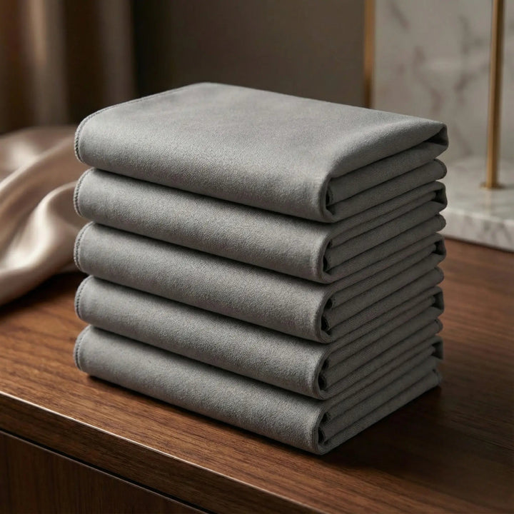 10-Piece Reusable Microfiber Glass Cleaning Cloth Set - Lint-Free, Quick-Drying, Streak-Free