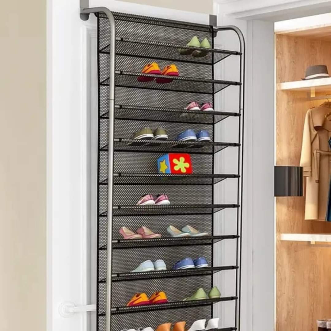10-Tier Over-the-Door Shoe Rack Organizer