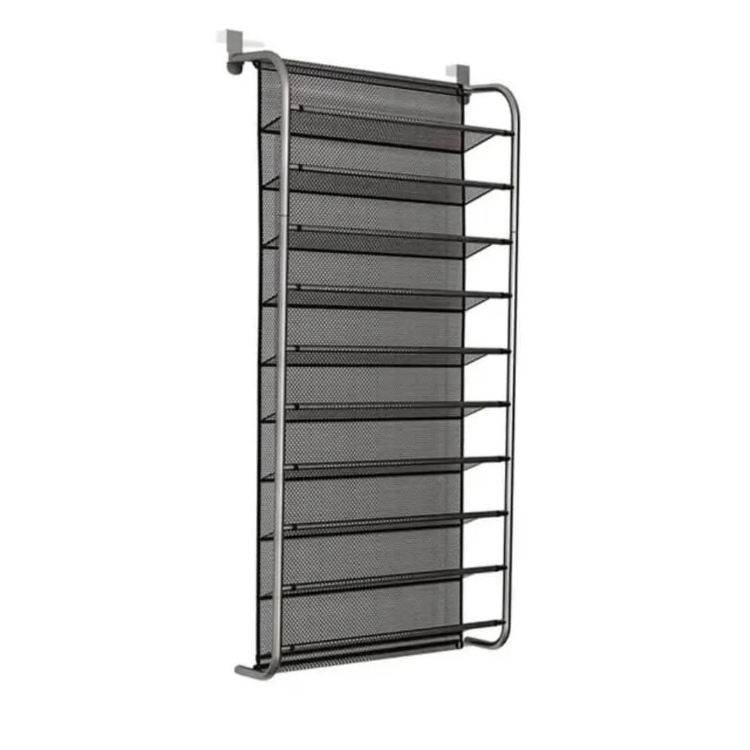 10-Tier Over-the-Door Shoe Rack Organizer
