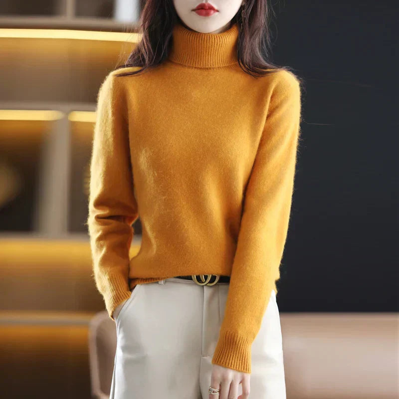100% Cashmere Turtleneck Sweater - Timeless Elegance and Softness