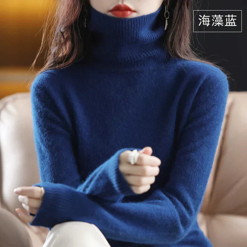 100% Cashmere Turtleneck Sweater - Timeless Elegance and Softness