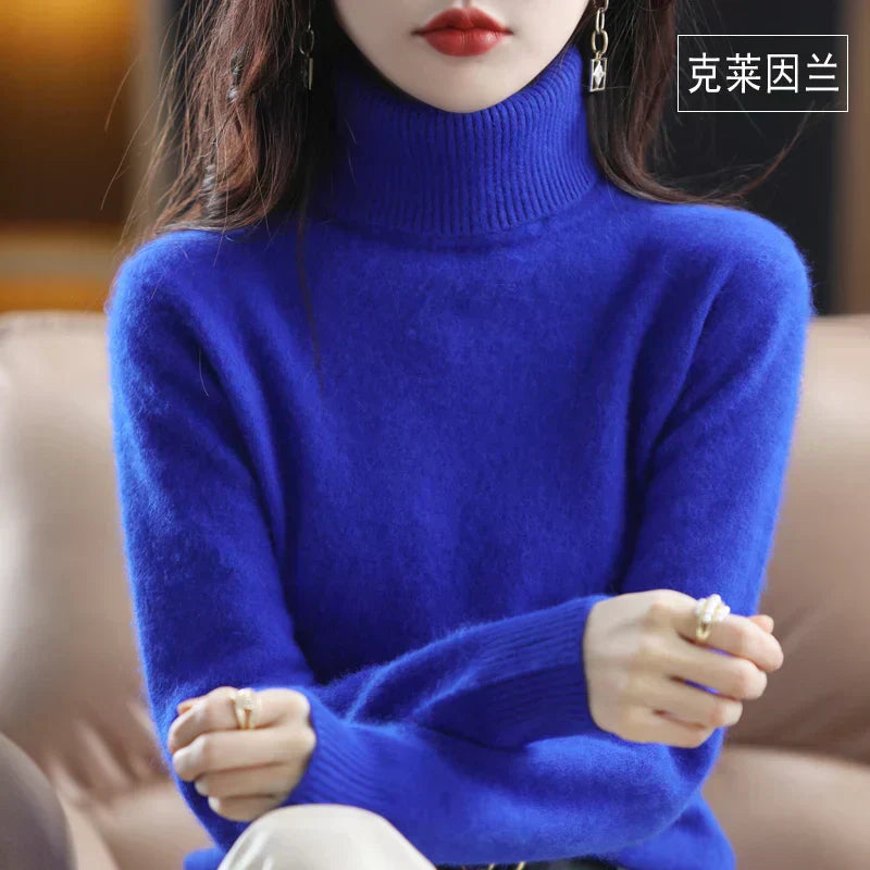 100% Cashmere Turtleneck Sweater - Timeless Elegance and Softness