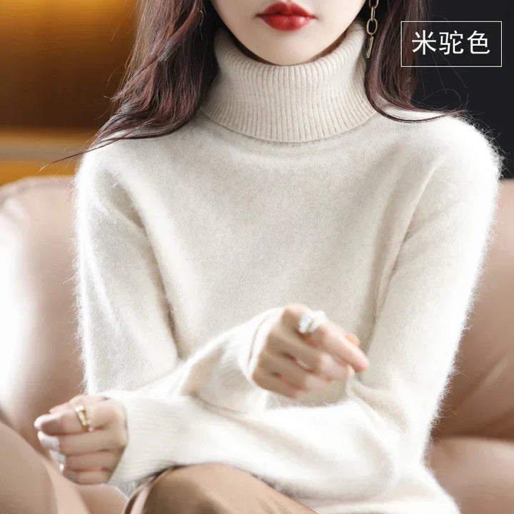 100% Cashmere Turtleneck Sweater - Timeless Elegance and Softness