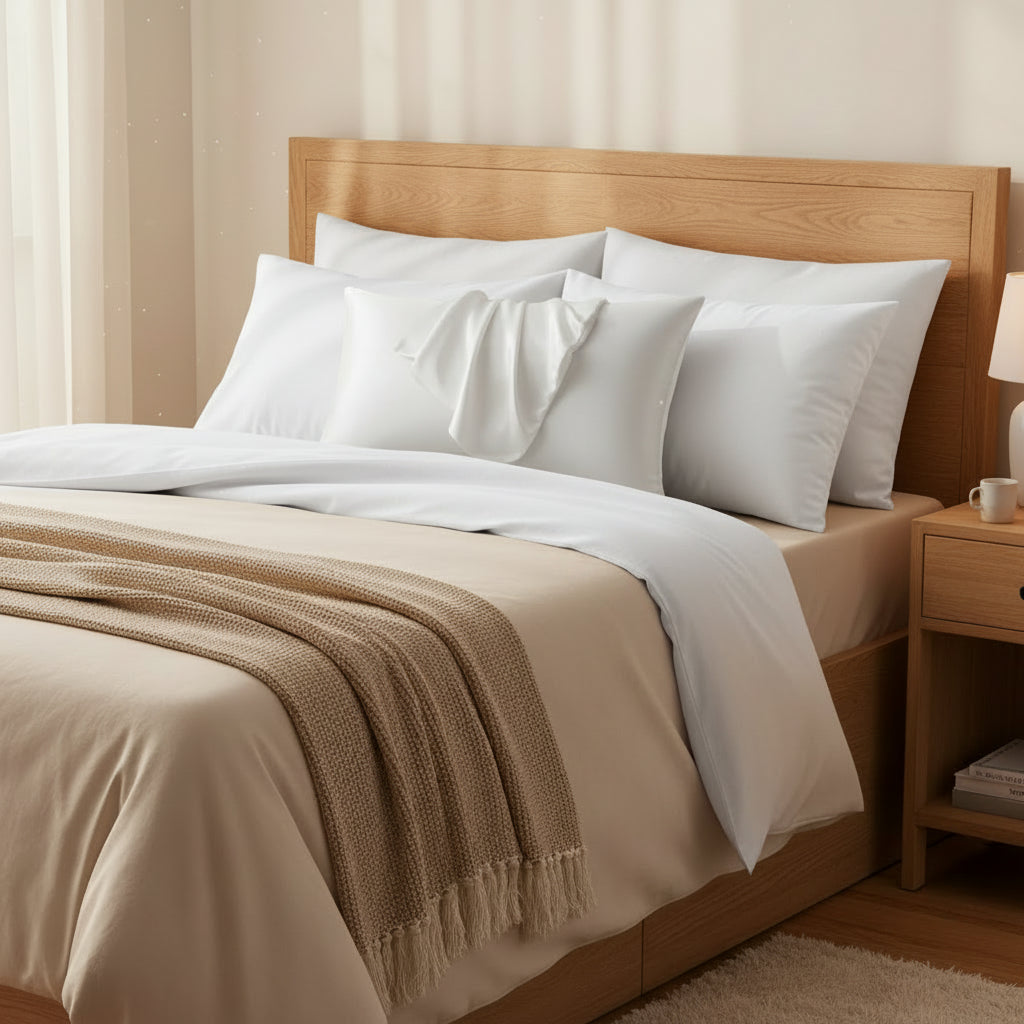 100% Mulberry Silk Pillowcase with Smooth, Breathable Surface
