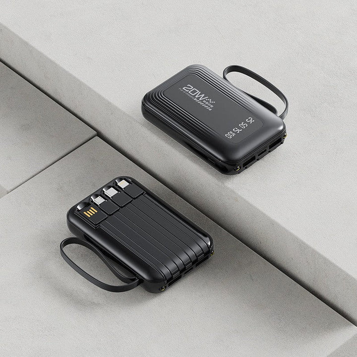 10000mAh Power Bank with Smart Charging Interface and High-Visibility LED Display