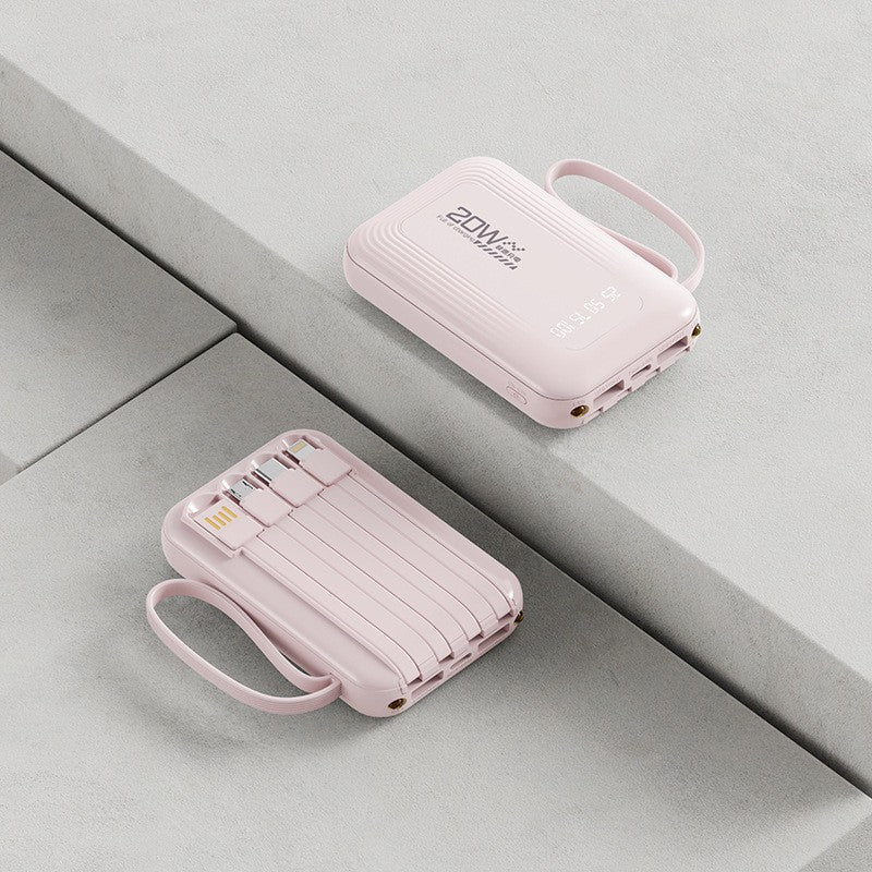10000mAh Power Bank with Smart Charging Interface and High-Visibility LED Display