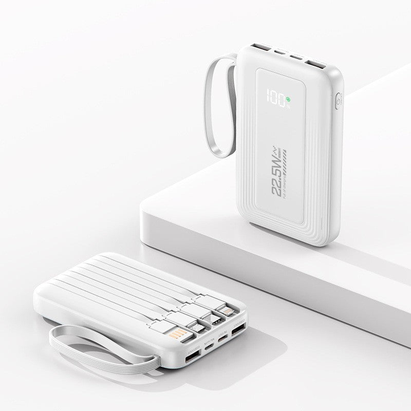 10000mAh Power Bank with Smart Charging Interface and High-Visibility LED Display
