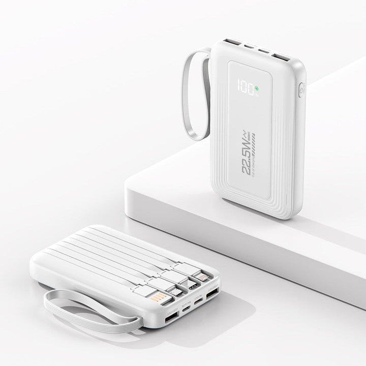 10000mAh Power Bank with Smart Charging Interface and High-Visibility LED Display