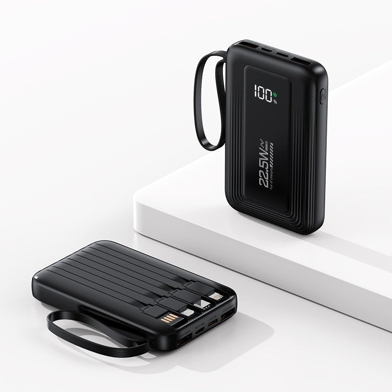 10000mAh Power Bank with Smart Charging Interface and High-Visibility LED Display