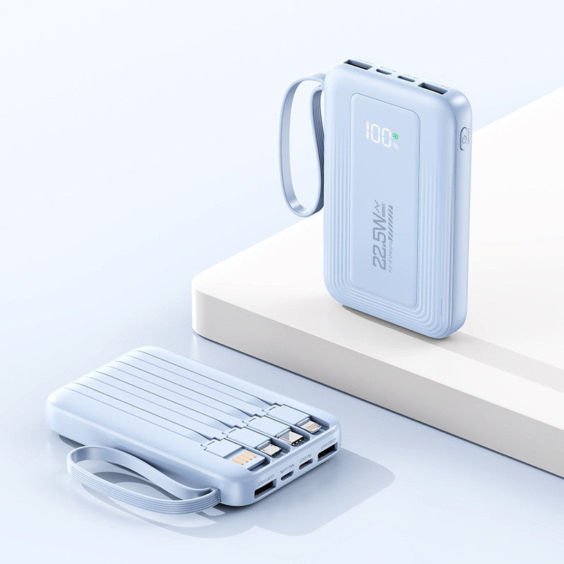 10000mAh Power Bank with Smart Charging Interface and High-Visibility LED Display