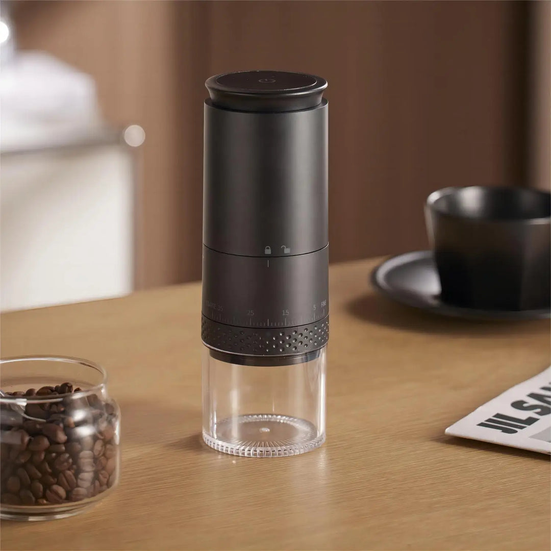 1500MAh Electric Coffee Grinder – Adjustable USB-C Rechargeable Burr Mill for Fresh Coffee
