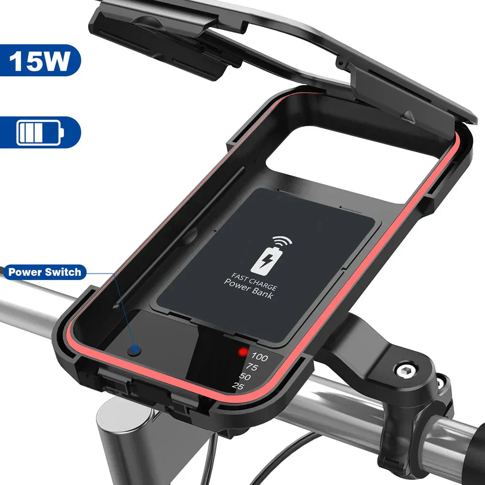 15W Powerbank - Waterproof Holder for Bicycle Handlebar