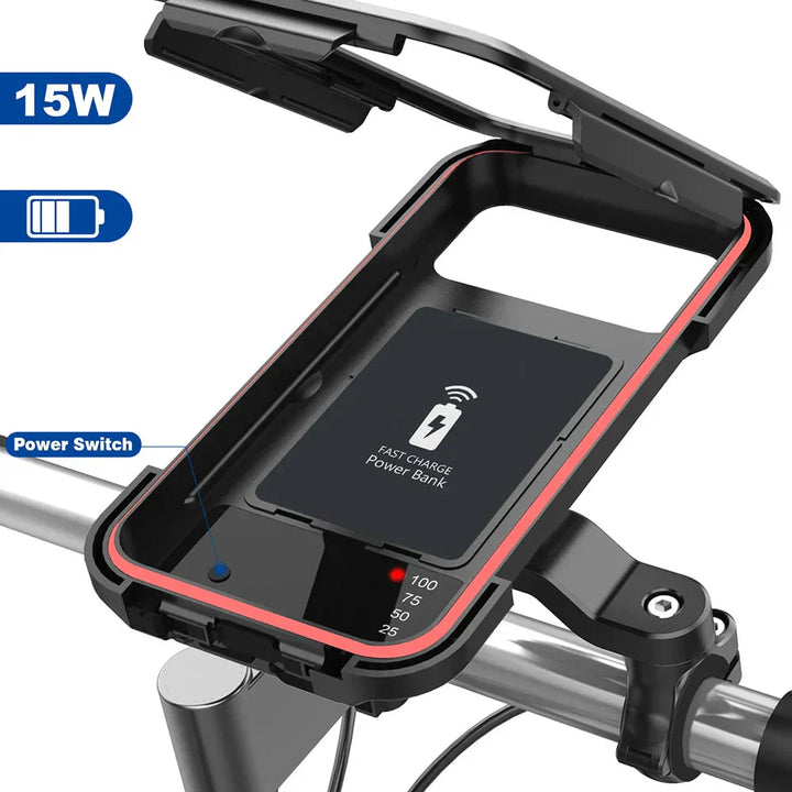 15W Powerbank - Waterproof Holder for Bicycle Handlebar