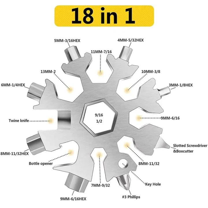 18-in-1 Snowflake Multi-Tool