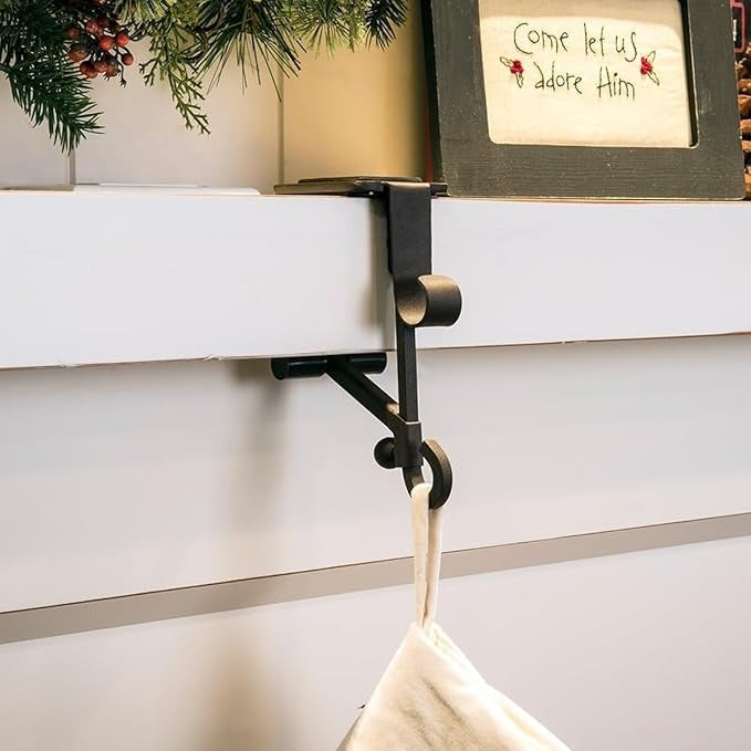 2-in-1 Metal Stocking and Garland Hangers