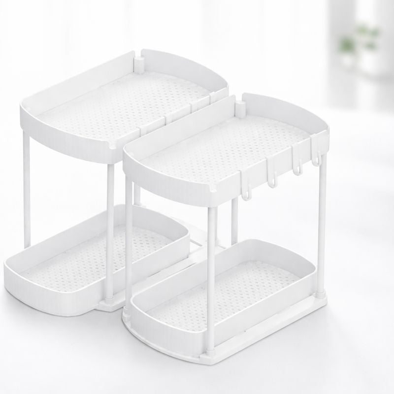 2-Pack Pull-Out Cabinet Drawers, Smooth-Gliding Storage Bins