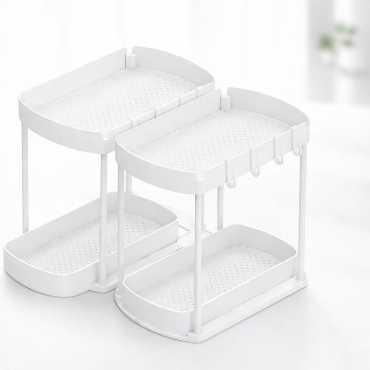 2-Pack Pull-Out Cabinet Drawers, Smooth-Gliding Storage Bins