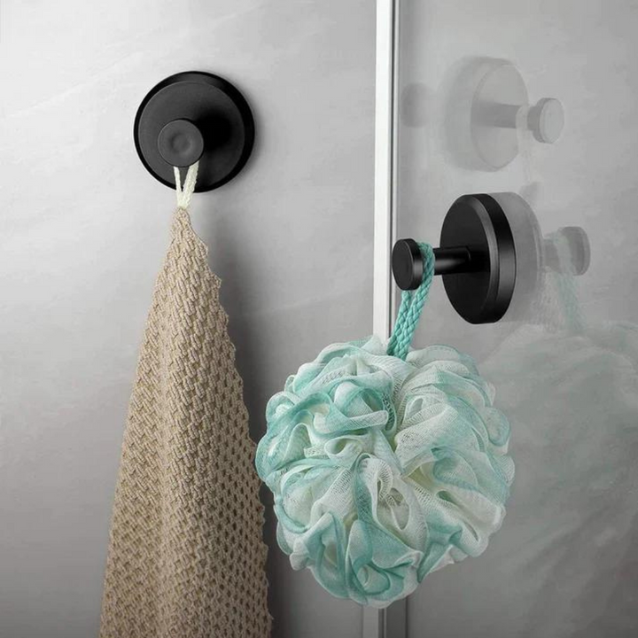 2-Pack Twist-Lock Suction Hooks for Bathroom &amp; Kitchen