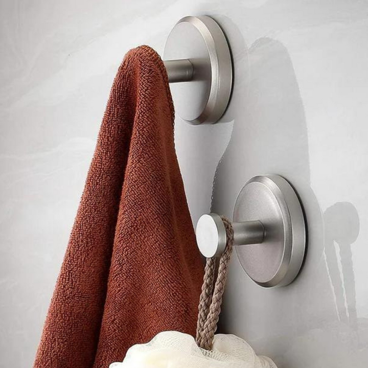 2-Pack Twist-Lock Suction Hooks for Bathroom &amp; Kitchen