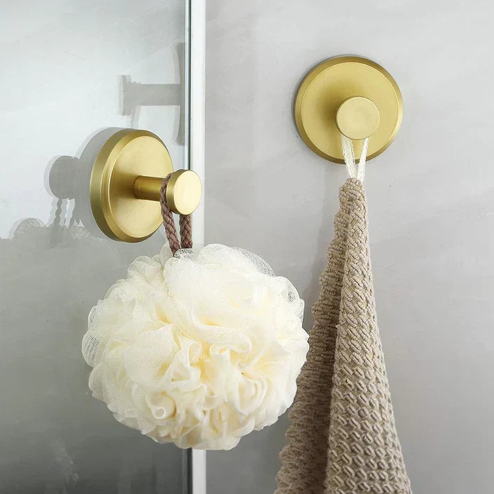 2-Pack Twist-Lock Suction Hooks for Bathroom &amp; Kitchen