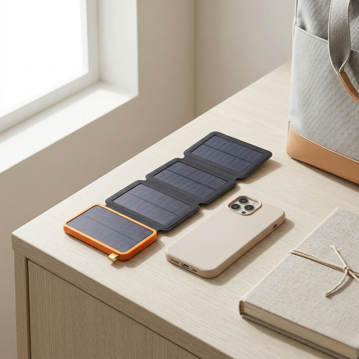 200000mAh Solar Power Bank — Rugged External Charger with Flashlight