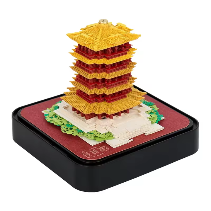 2026 3D Calendar - Temple with Lights