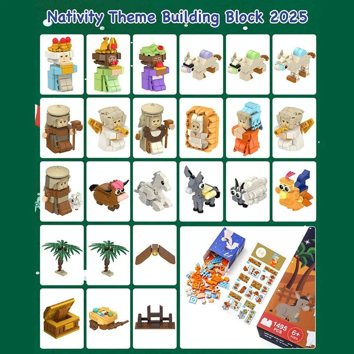 24-Block Nativity Advent Calendar Building Set