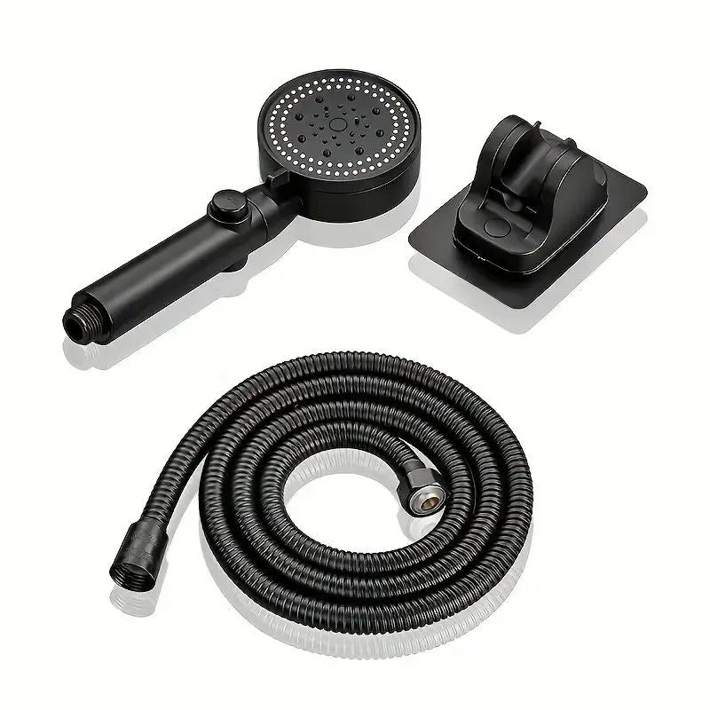 3-in-1 Black Shower Head Set – Adjustable, Water-Saving and High Pressure with 5 Modes