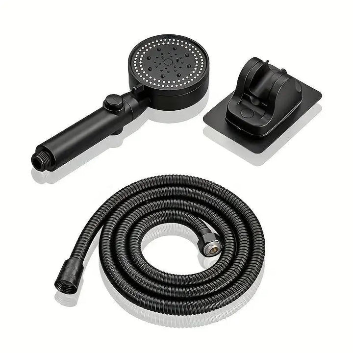 3-in-1 Black Shower Head Set – Adjustable, Water-Saving and High Pressure with 5 Modes