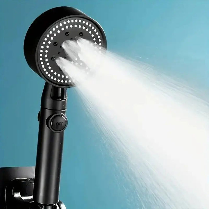 3-in-1 Black Shower Head Set – Adjustable, Water-Saving and High Pressure with 5 Modes