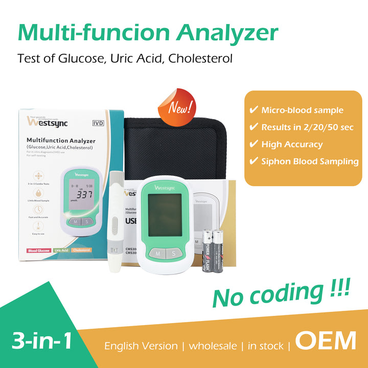 3 In 1 Multifunctional Health Monitor (Cholesterol, Glucose &amp; Uric Acid) - Image 2