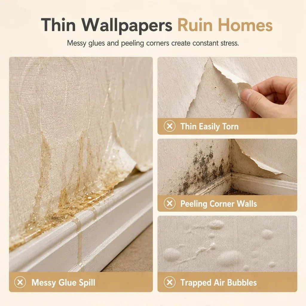 3D Textured Removable Self-Adhesive Non-Woven Wallpaper