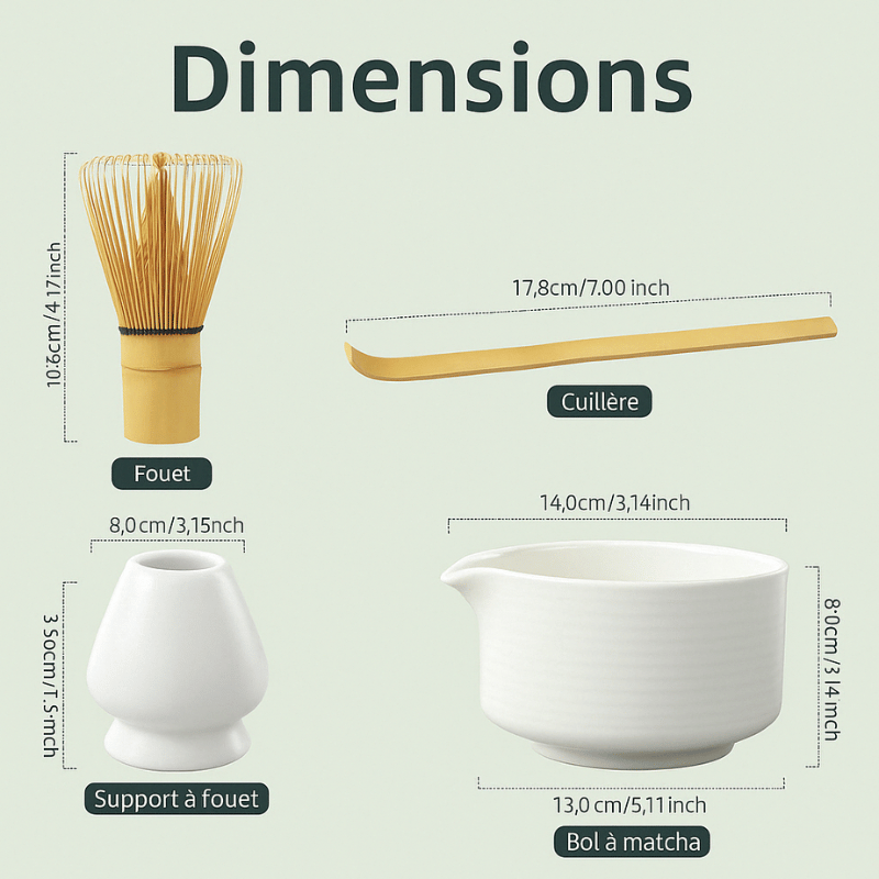 4-Piece Japanese Matcha Set – Bowl, Whisk &amp; Holder