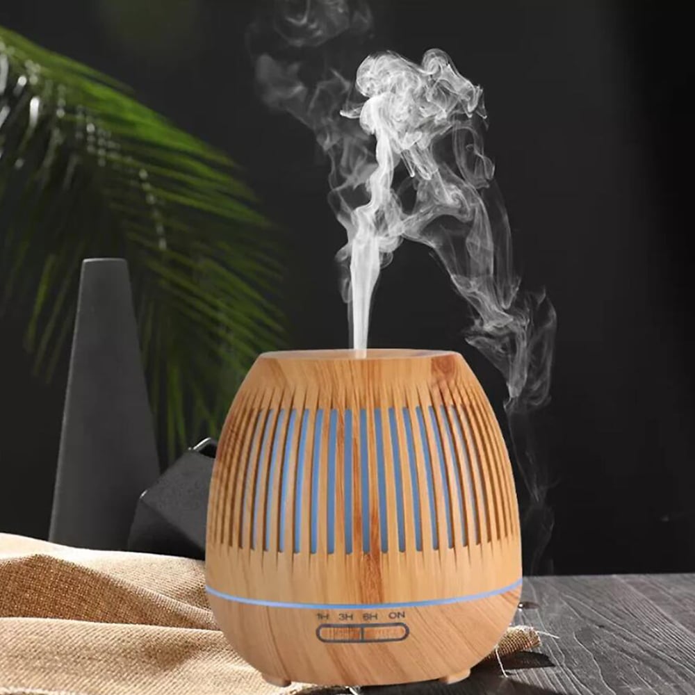 400 ml Aroma Diffuser with Remote Control in Dark and Light Wood Finish