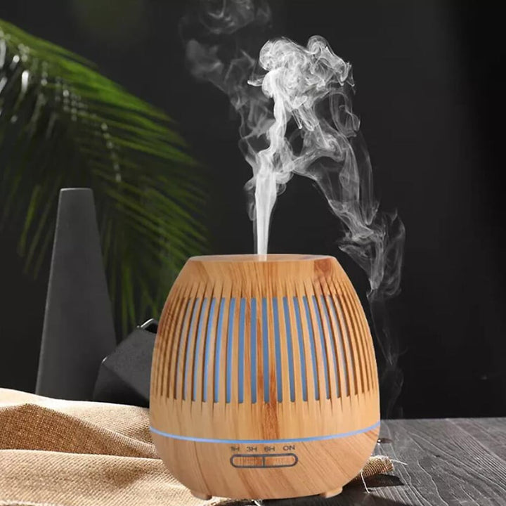400 ml Aroma Diffuser with Remote Control in Dark and Light Wood Finish