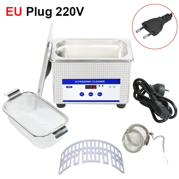 40kHz Stainless Steel Ultrasonic Glasses and Jewellery Cleaning Machine