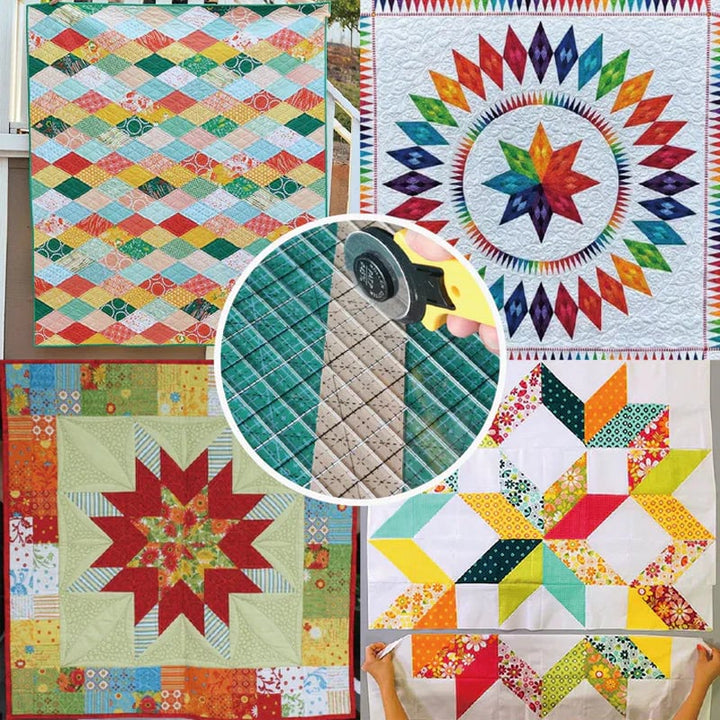 5-in-1 Quilting Ruler Set - Straight Cuts &amp; Angles, Non-Slip