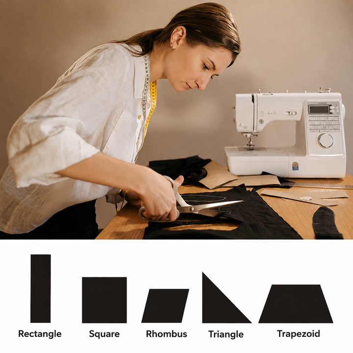 5-in-1 Quilting Ruler Set - Straight Cuts &amp; Angles, Non-Slip
