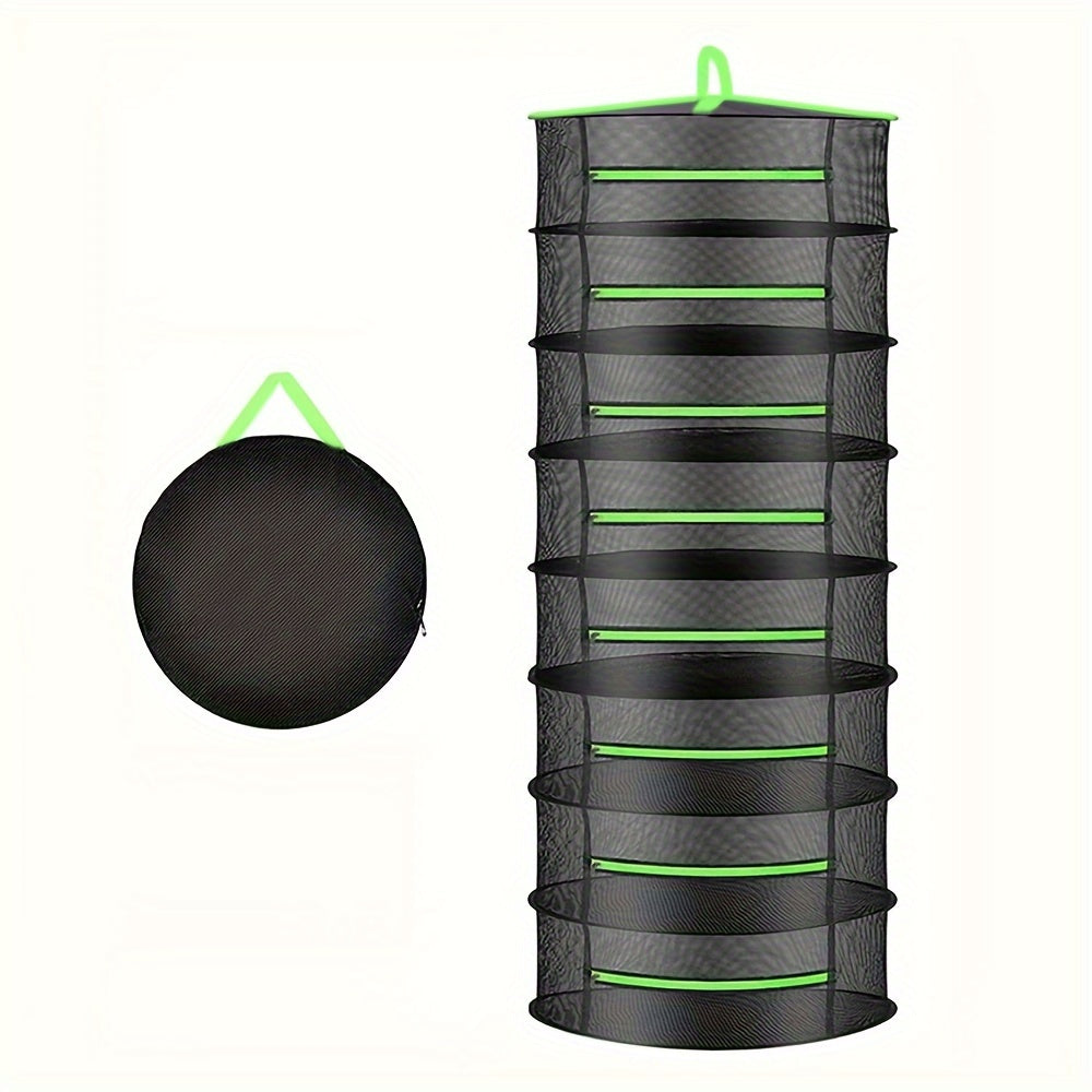 6-Tier Folding Drying Rack with Mesh Trays for Herbs, Seeds, Fruits and Vegetables