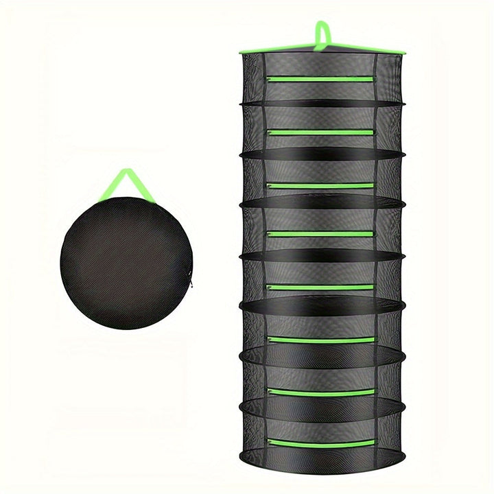 6-Tier Folding Drying Rack with Mesh Trays for Herbs, Seeds, Fruits and Vegetables