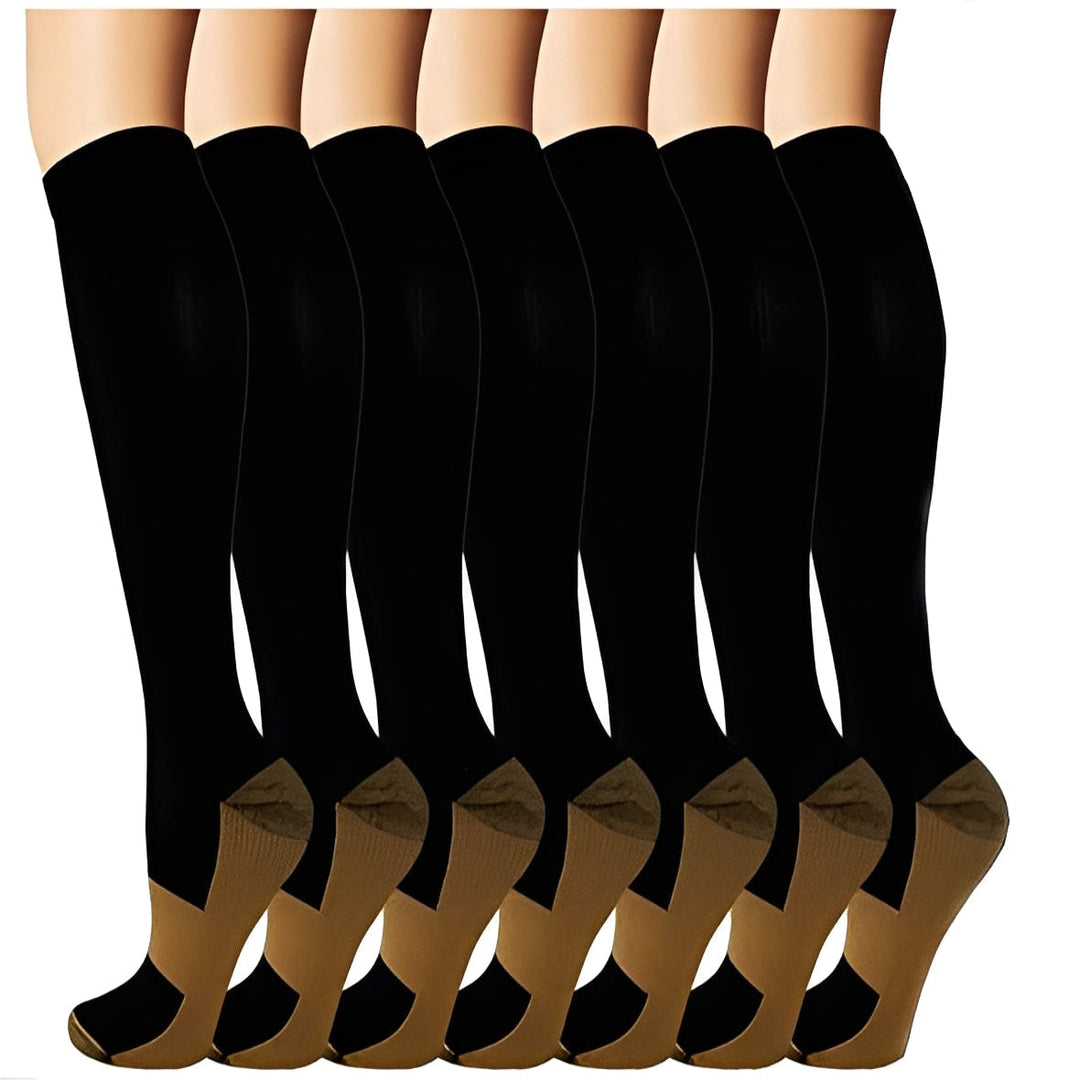 7 Pairs Compression Socks for Men and Women - Workout and Travel