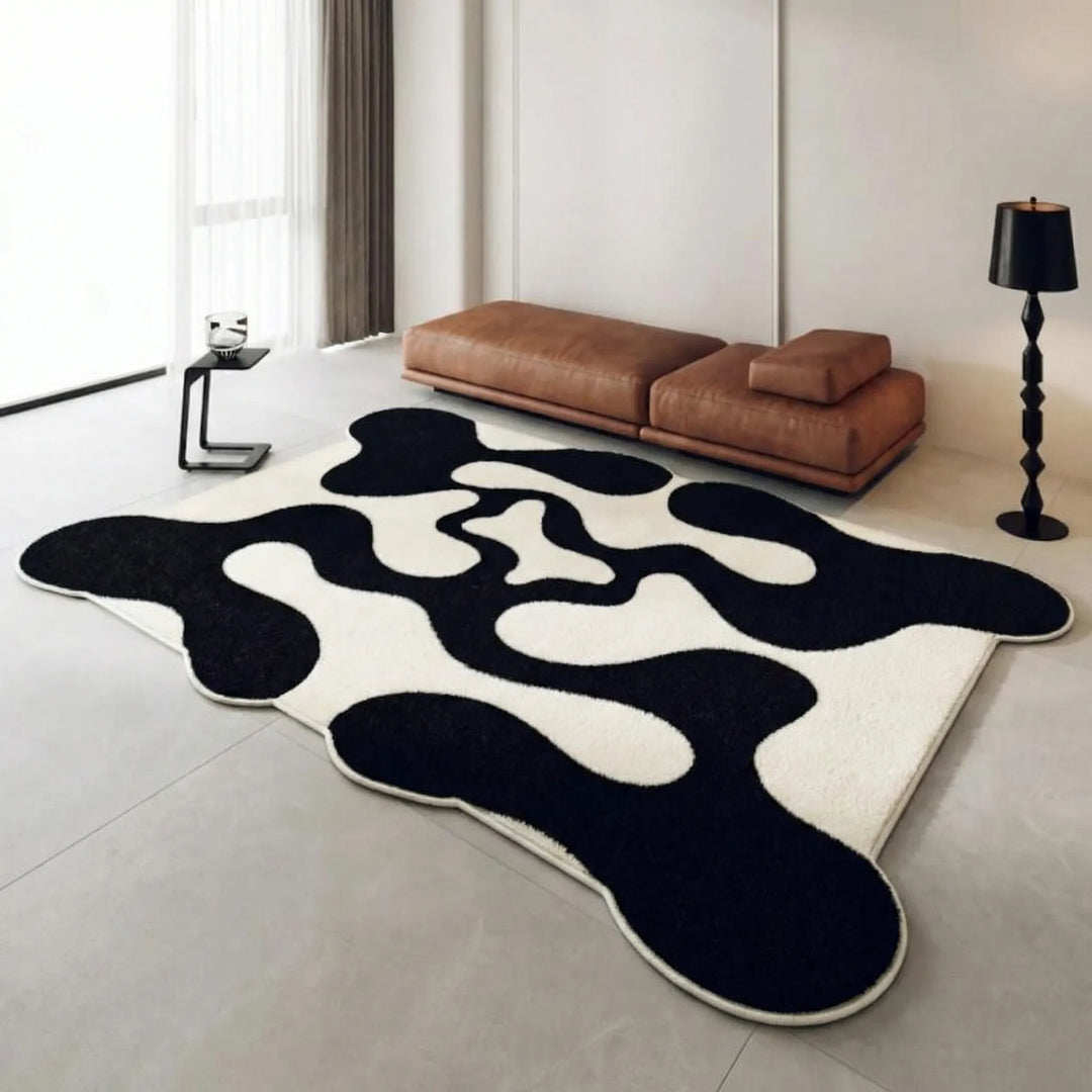 Abstract Wavy Pattern Area Rug for Modern Homes