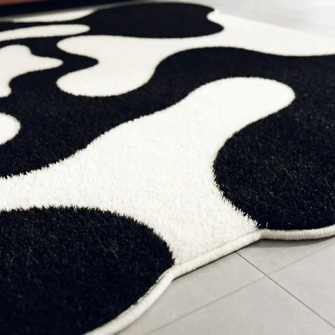 Abstract Wavy Pattern Area Rug for Modern Homes