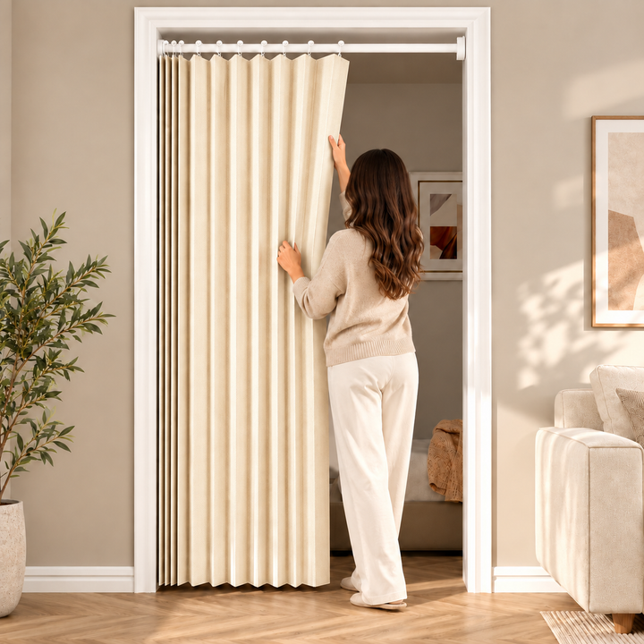 Accordion Pleated Doorway Curtain