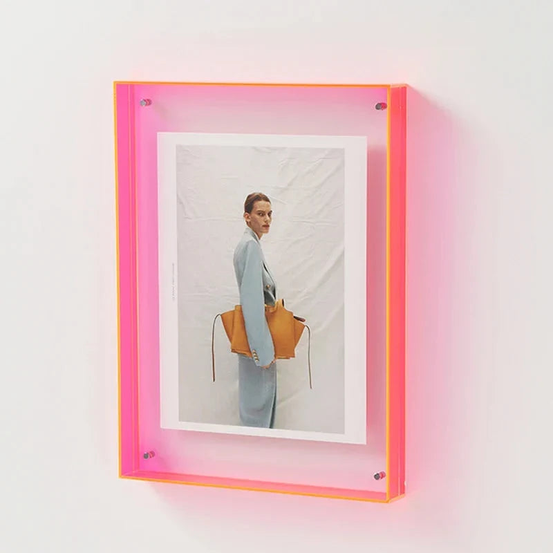 Acrylic Photo Frame with Color Glow Edges