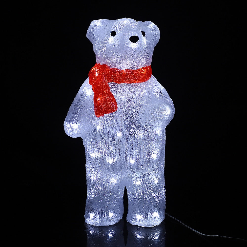 Acrylic Polar Bear with LED Lights - Height 45 cm