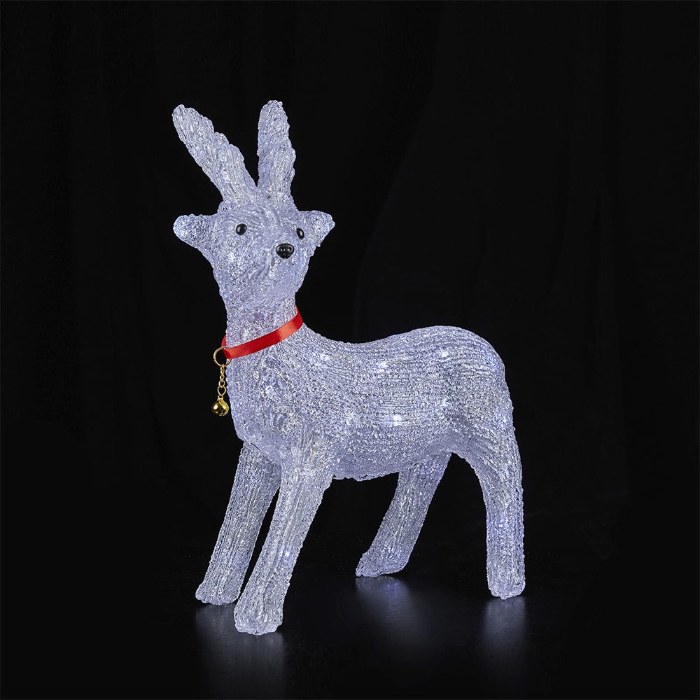 Acrylic Reindeer with LED Lights - Height 41 cm