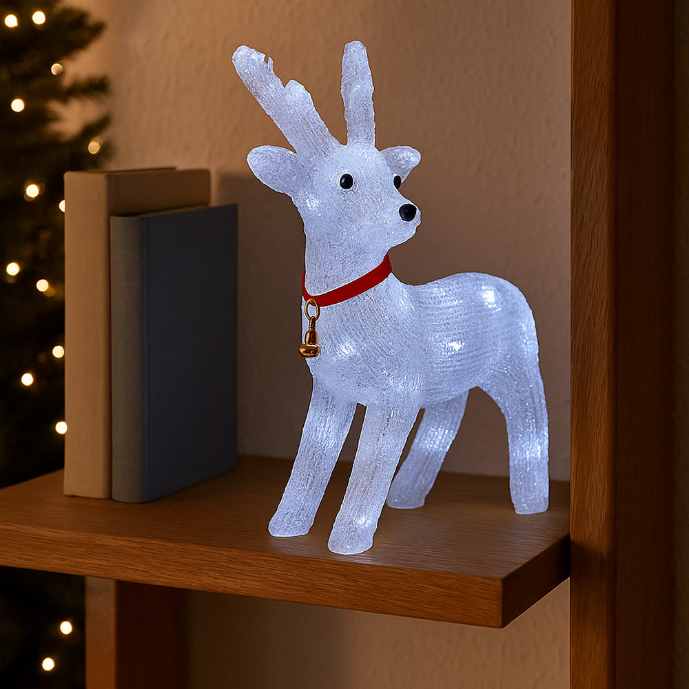 Acrylic Reindeer with LED Lights - Height 41 cm