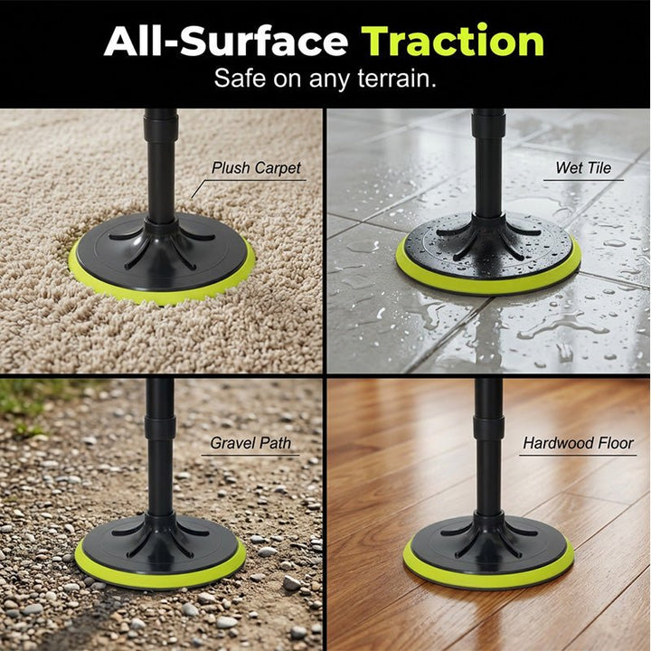 Adjustable Cane - Lightweight Aluminum, Anti-Slip Base