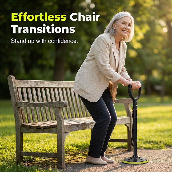 Adjustable Cane - Lightweight Aluminum, Anti-Slip Base